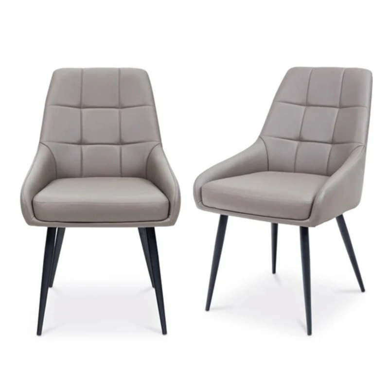 Ava Dining Chair – Taupe Faux Leather