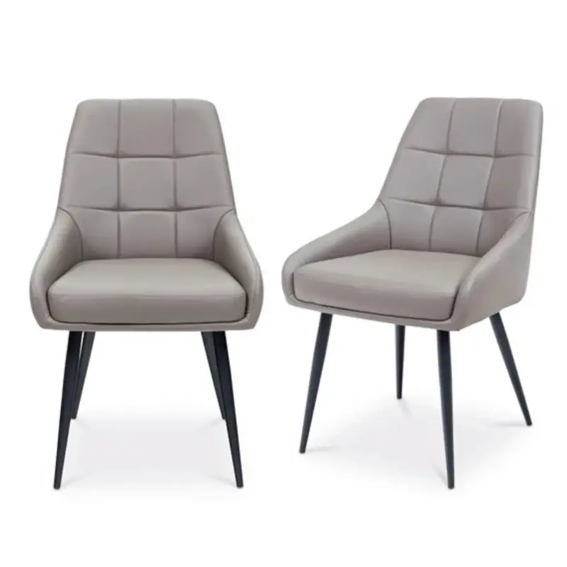Ava Dining Chair – Taupe Faux Leather
