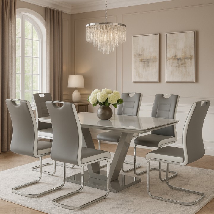 Venice Two Tone Dining Chair with Chrome Frame – J&B Furniture