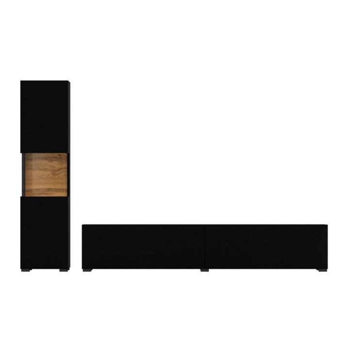 AVA Wall Unit – Modern TV Wall Unit in Black| J&B Furniture