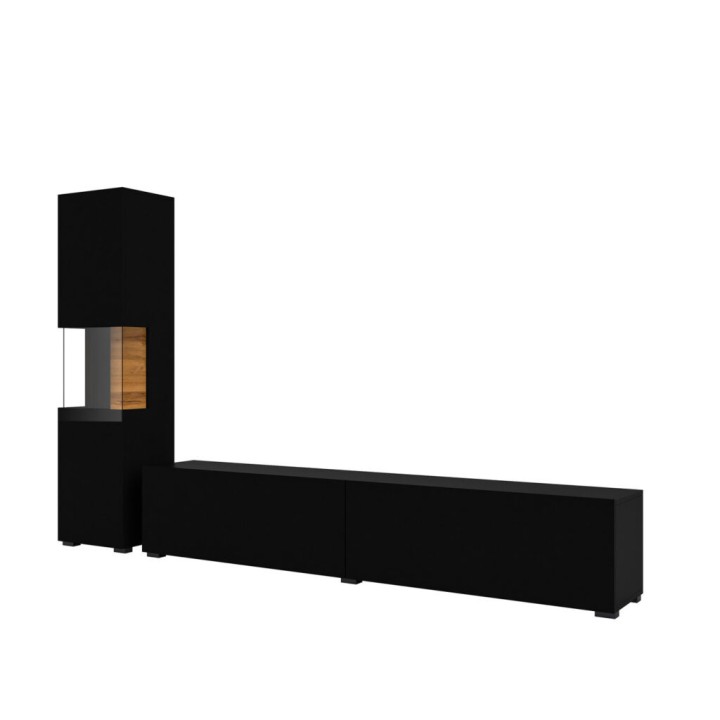 AVA Wall Unit – Modern TV Wall Unit in Black| J&B Furniture