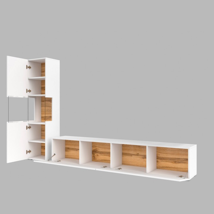 AVA Wall Unit – Modern TV Wall Unit in White| J&B Furniture