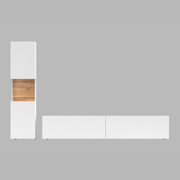 AVA Wall Unit – Modern TV Wall Unit in White| J&B Furniture