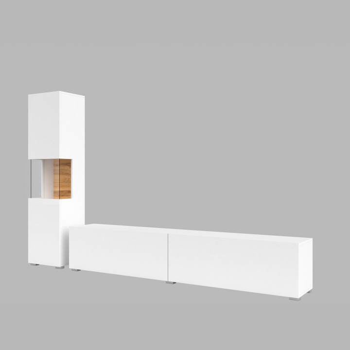 AVA Wall Unit – Modern TV Wall Unit in White| J&B Furniture