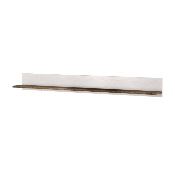 LARONA Wall Shelf – White and Oak Landhouse Style
