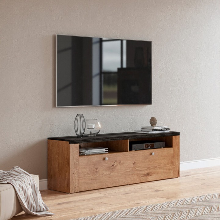 LARONA TV Unit Oak – Rustic Landhouse Style TV Stand Ireland