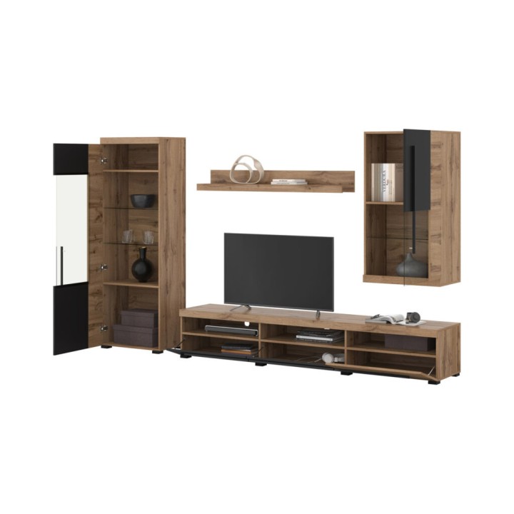 ROGER 10 Modern Wall Unit in Oak | J&B Furniture