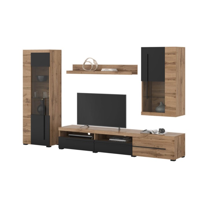 ROGER 10 Modern Wall Unit in Oak | J&B Furniture