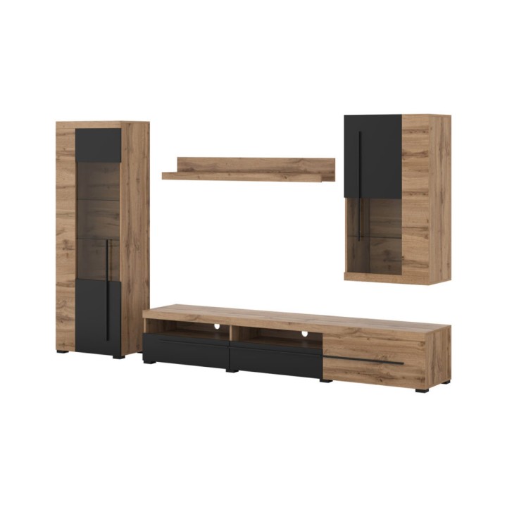 ROGER 10 Modern Wall Unit in Oak | J&B Furniture