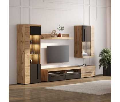 Roger 10 Modern Wall Unit Oak