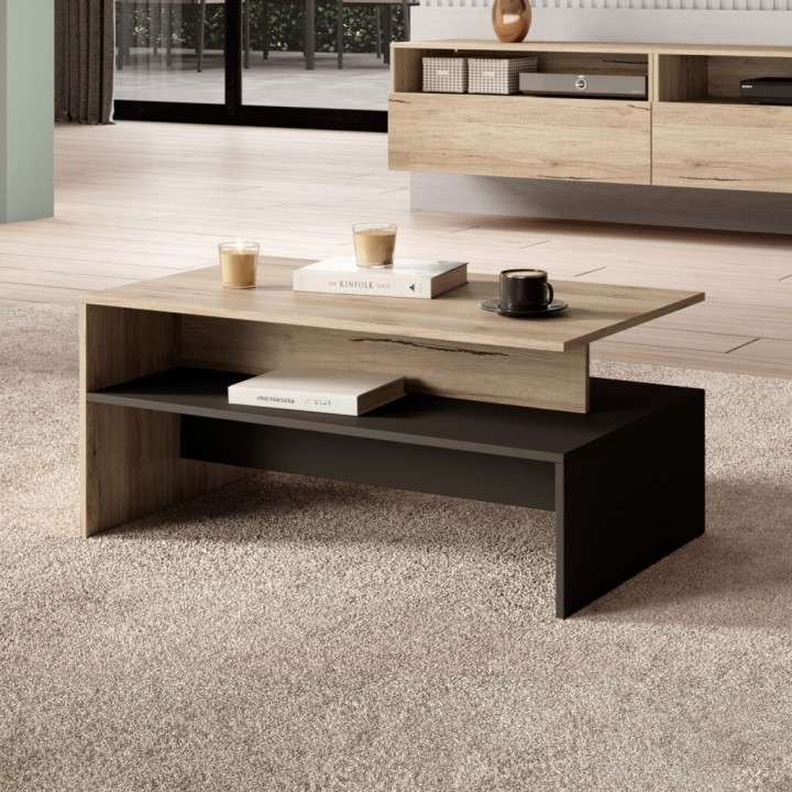 Baros Coffee Table – Modern Oak Light Design- J&B Furniture