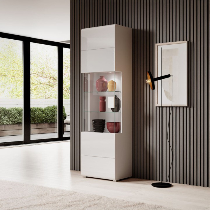 Toledo Display Cabinet in White | J&B Furniture