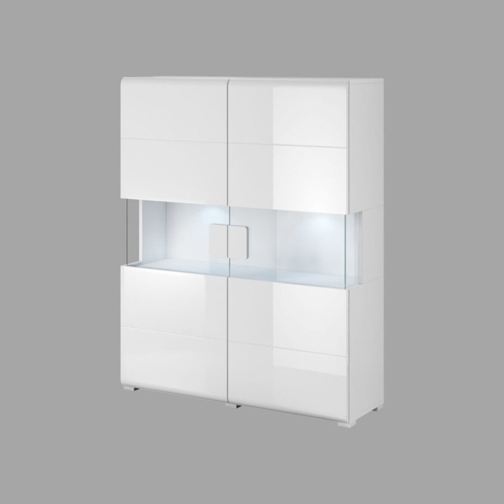 Toledo Highboard Cabinet in White | J&B Furniture