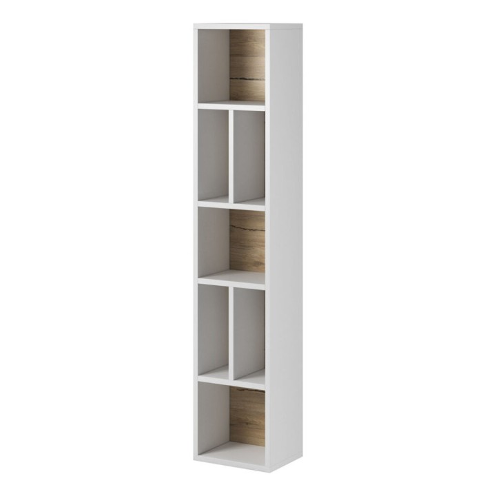 Toledo Large Wall Shelves in White and Oak | J&B Furniture