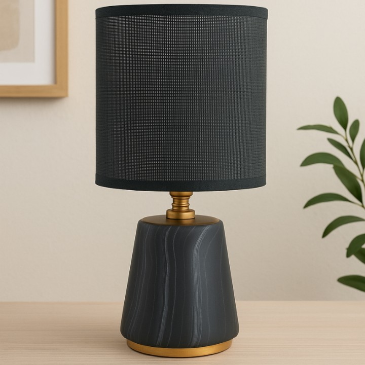Modern Black & Gold Table Lamp | J&B Furniture