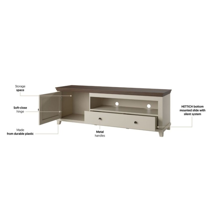 Eva Modern TV Unit Light Beige| J&B Furniture Ireland