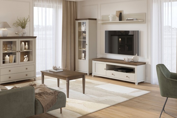 Eva Modern TV Unit Light Beige| J&B Furniture Ireland