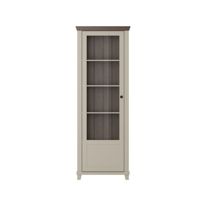 Eva Left Display Cabinet- Light Beige- J&B Furniture