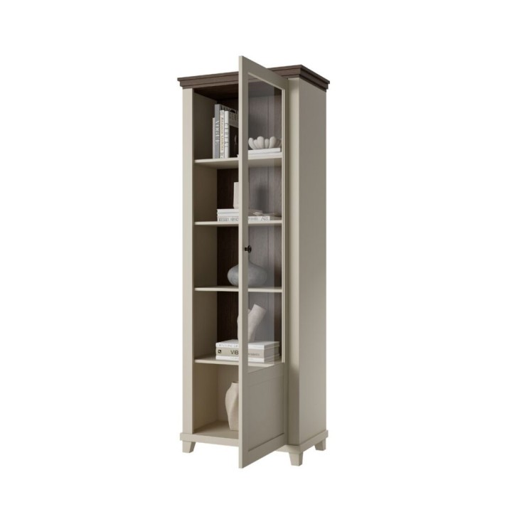 Eva Right Display Cabinet-Light Beige- J&B Furniture