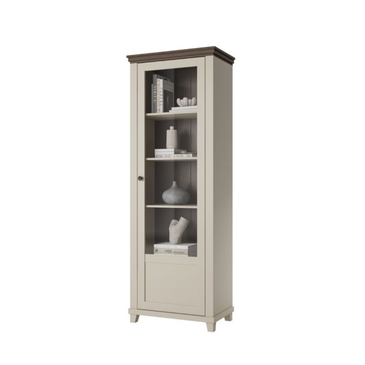 Eva Right Display Cabinet-Light Beige- J&B Furniture