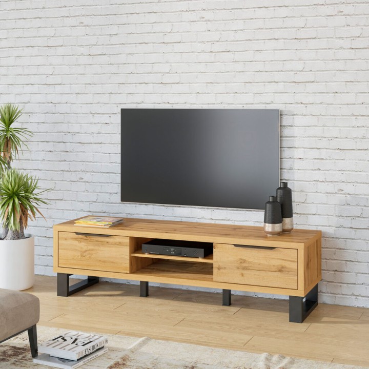 HALLE TV Stand – Modern Industrial TV Unit | J&B Furniture Ireland