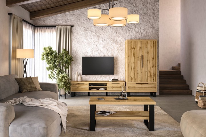 HALLE TV Stand – Modern Industrial TV Unit | J&B Furniture Ireland