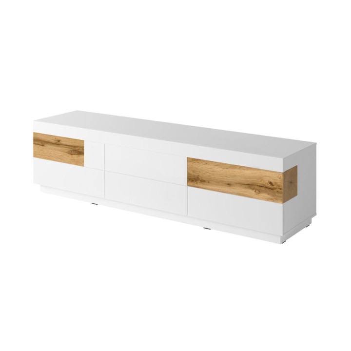 SILKE TV unit White and Oak – Modern TV Unit in Ireland