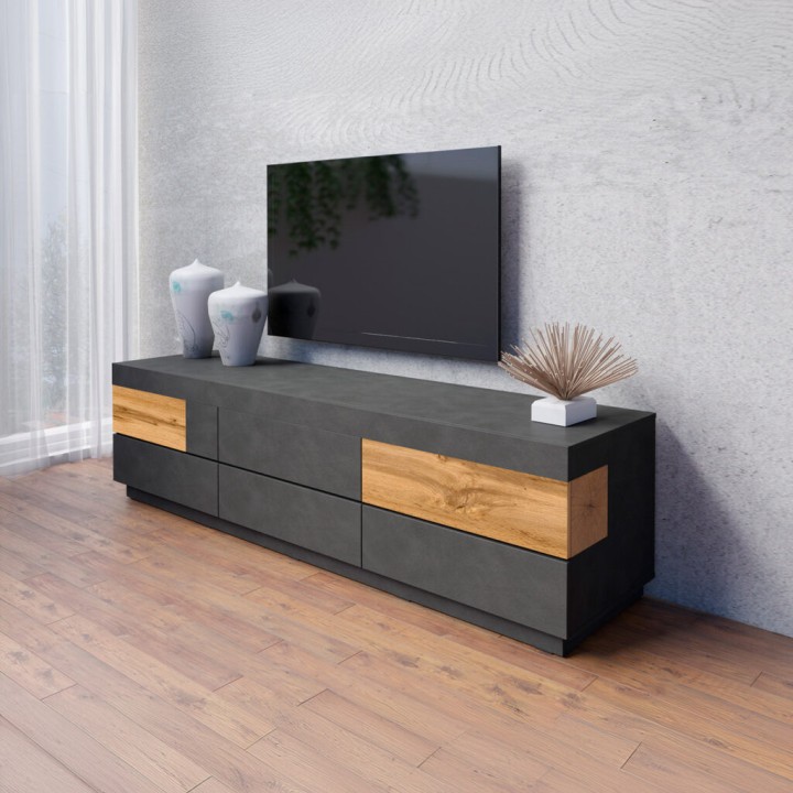 SILKE TV unit  Matera and Oak – Modern TV Unit in Ireland