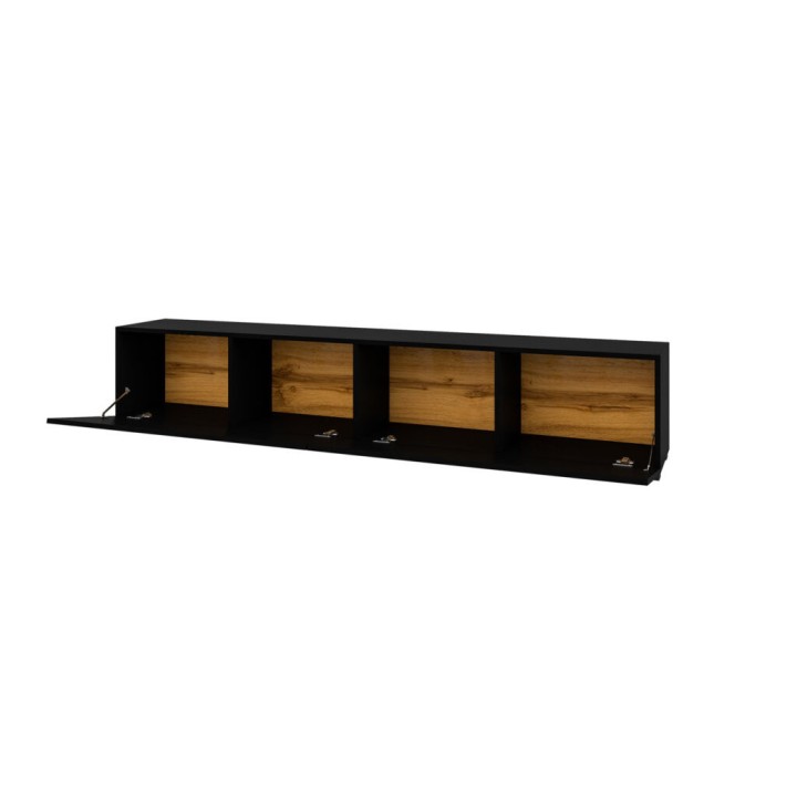 Ava Floating TV Unit 180cm Black | Wall Mounted TV Stand