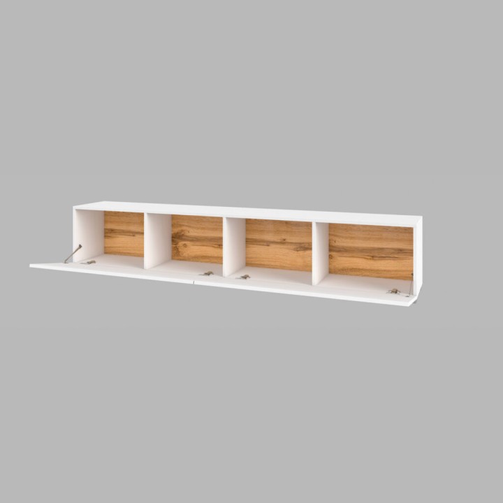 Ava Floating TV Unit 180cm White | Wall Mounted TV Stand
