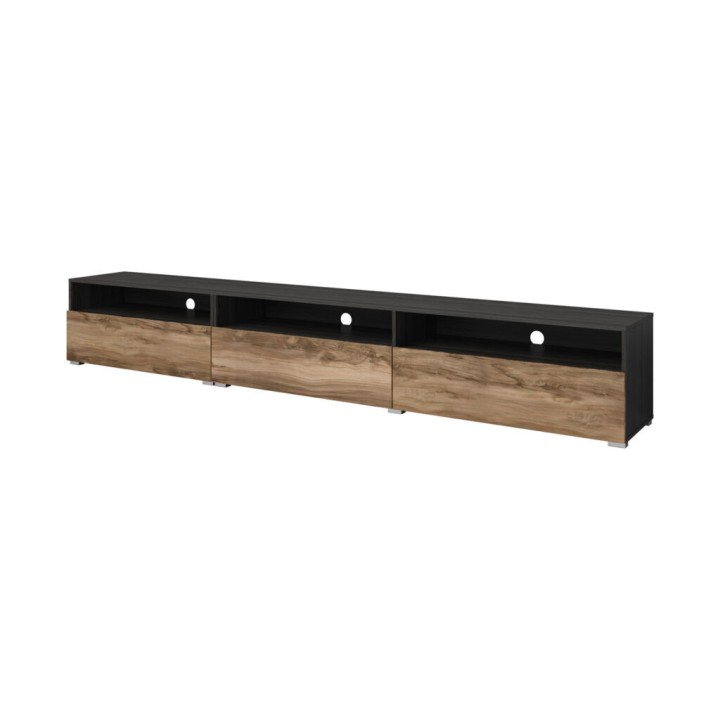 Baros Floating TV Unit 270cm – Satin Nussbaum Black