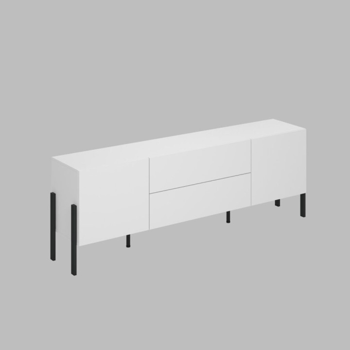 JUKON TV Unit in White– Modern & Minimalist TV Stand Ireland