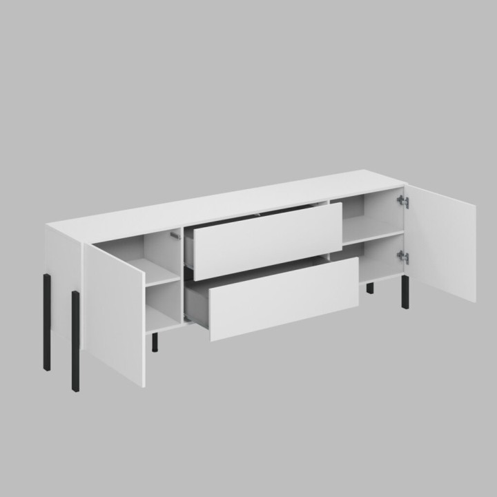 JUKON TV Unit in White– Modern & Minimalist TV Stand Ireland