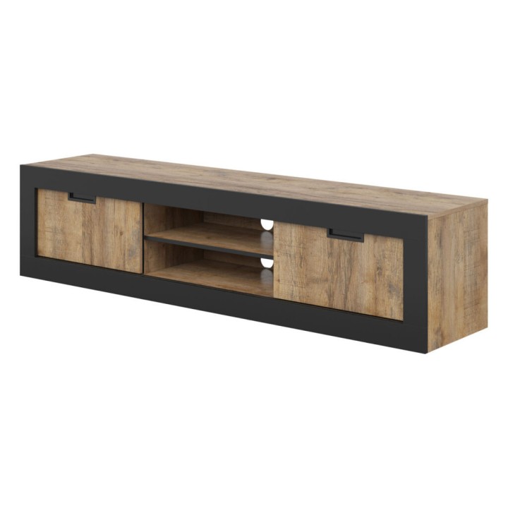 TUDOR TV Unit – Modern Oak & Black | Furniture Shop Limerick
