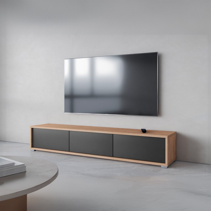 Frida Modern Floating TV Unit Gray/Oak| J&B Furniture Ireland
