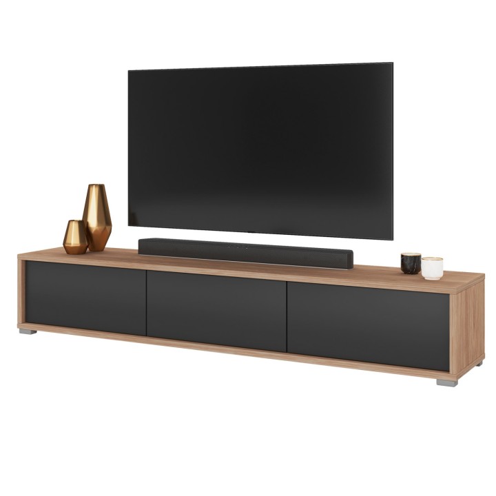 Frida Modern Floating TV Unit Gray/Oak| J&B Furniture Ireland