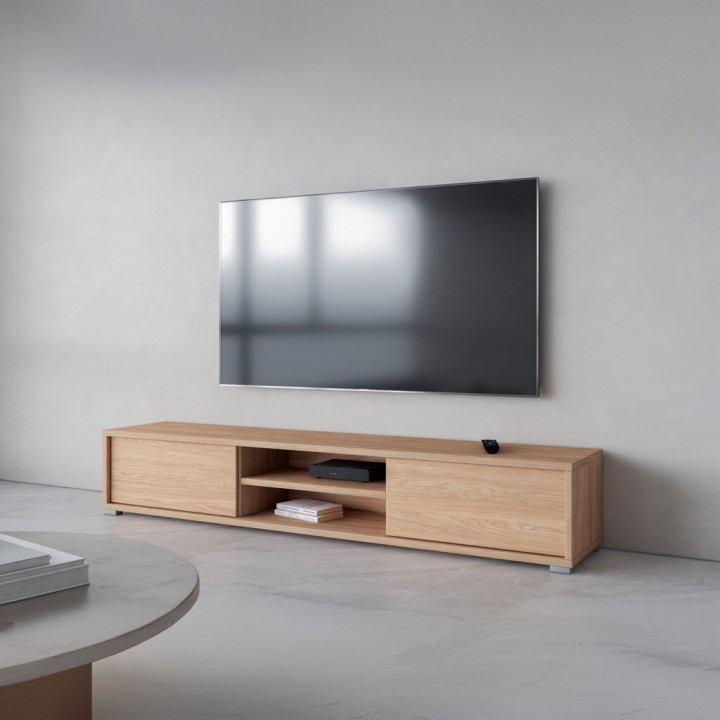 Frida- Floating Mount Tv Unit  in Oak Finish - J&B Furniture