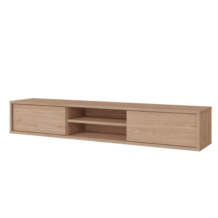 Frida- Floating Mount Tv Unit  in Oak Finish - J&B Furniture