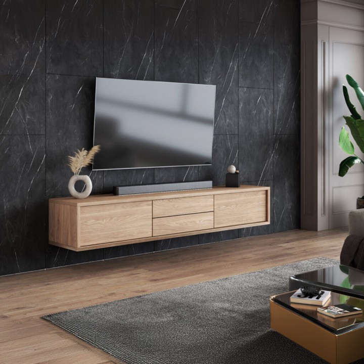 Floating Mount Tv Unit 180cm Oak Finish