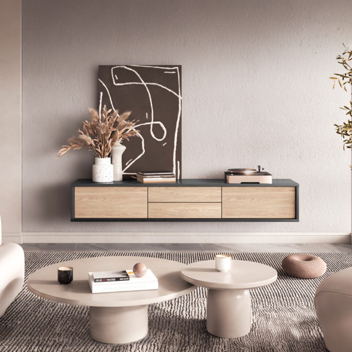 Frida 39 Floating TV Unit  Modern Wall-Mounted | J&B Furniture
