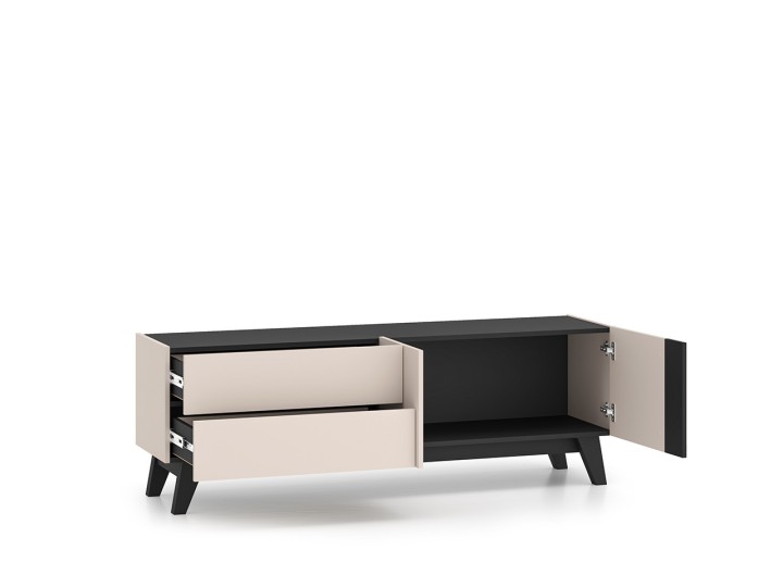 Modern TV Unit Cashmere + Black | J&B Furniture