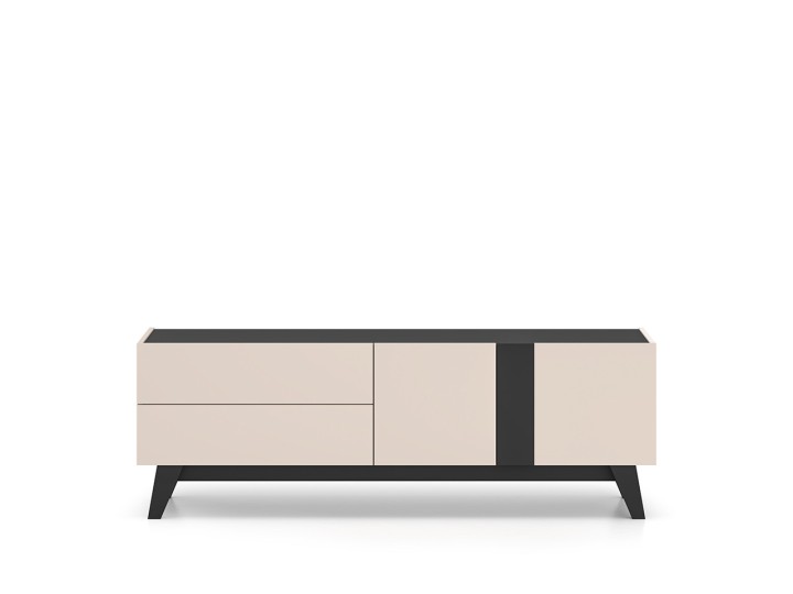 Modern TV Unit Cashmere + Black | J&B Furniture