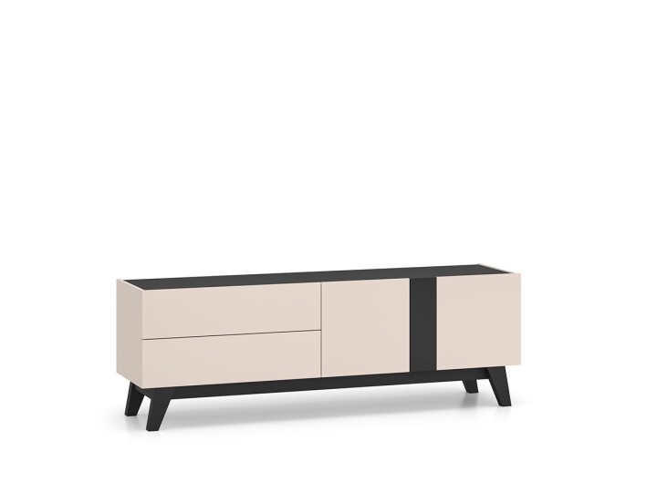 Modern TV Unit Cashmere + Black | J&B Furniture