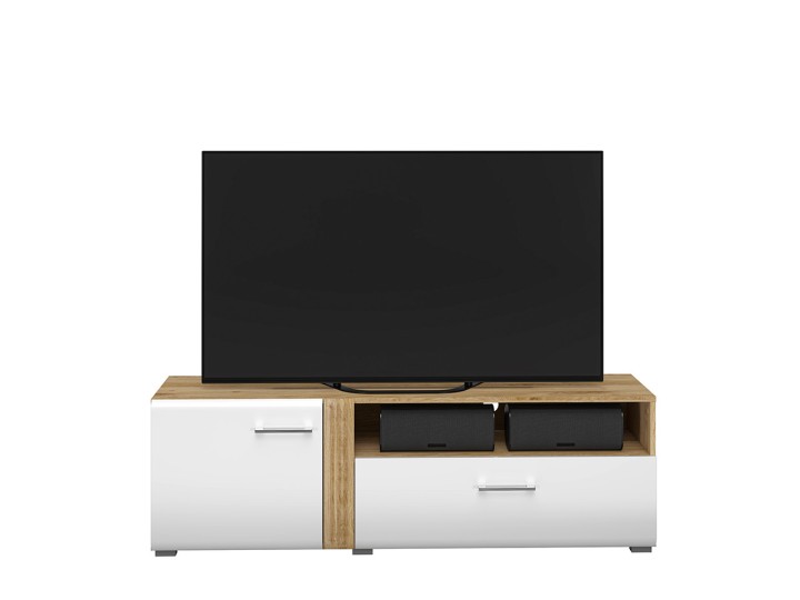 Elegance TV Unit | Oak & White Gloss | J&B Furniture