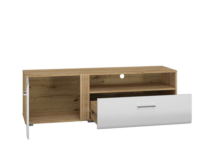 Elegance TV Unit | Oak & White Gloss | J&B Furniture