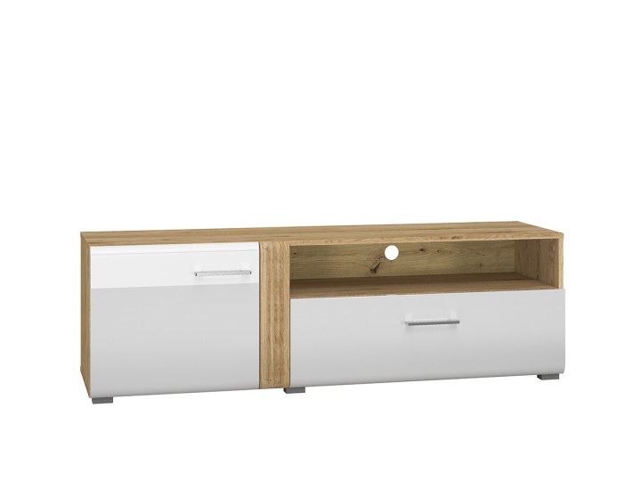 Elegance TV Unit | Oak & White Gloss | J&B Furniture