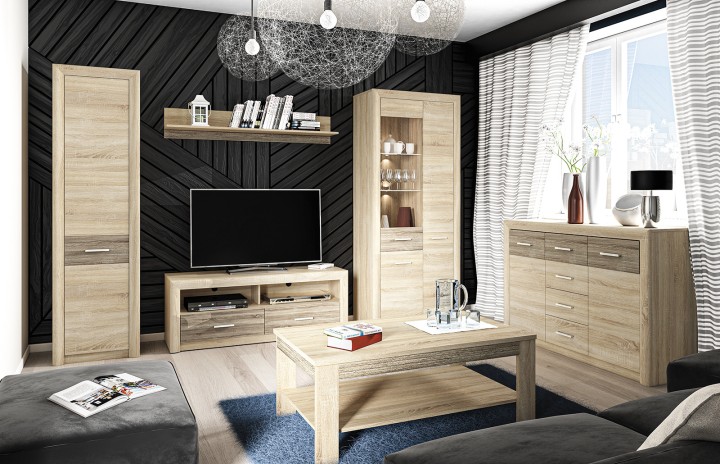 TV Units Ireland | Light Sonoma TV Stand | J&B Furniture