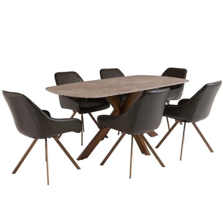 Dining Table Solero Brown Stone 180 cm - J&B Furniture