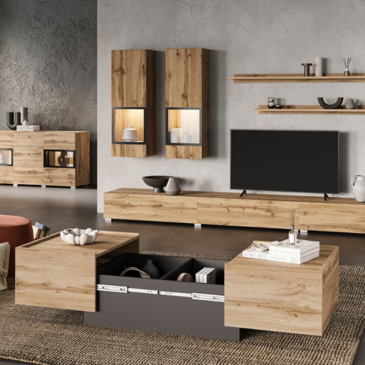 Eko Coffee Table with Pull-Out Function Oak - J&B Furniture