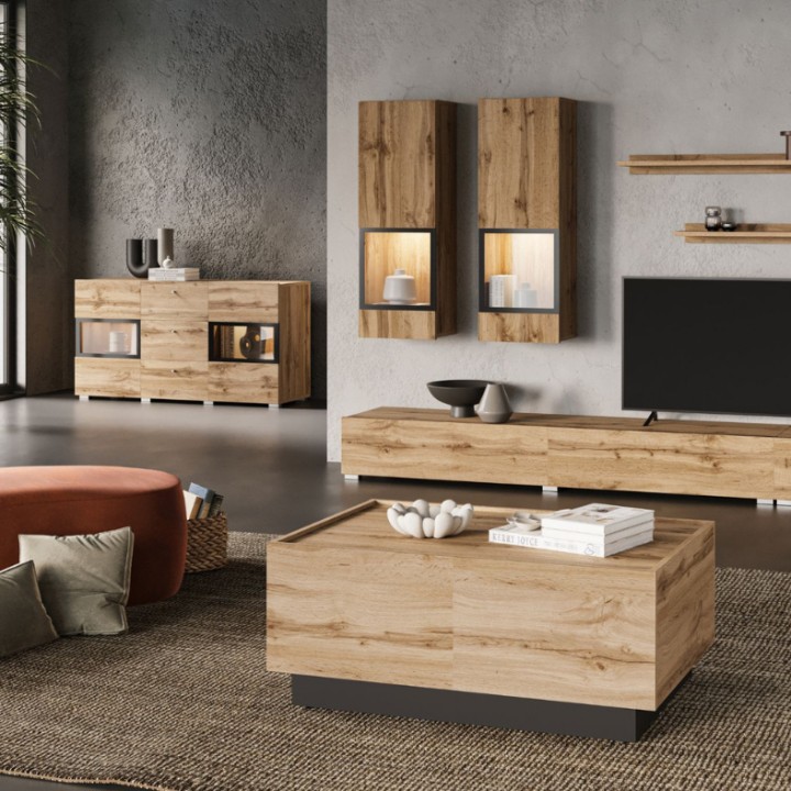 Eko Coffee Table with Pull-Out Function Oak - J&B Furniture